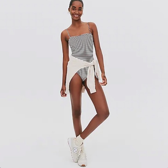 J. Crew Bandeau One-Piece in Bold Stripe, 4 - Picture 4 of 13